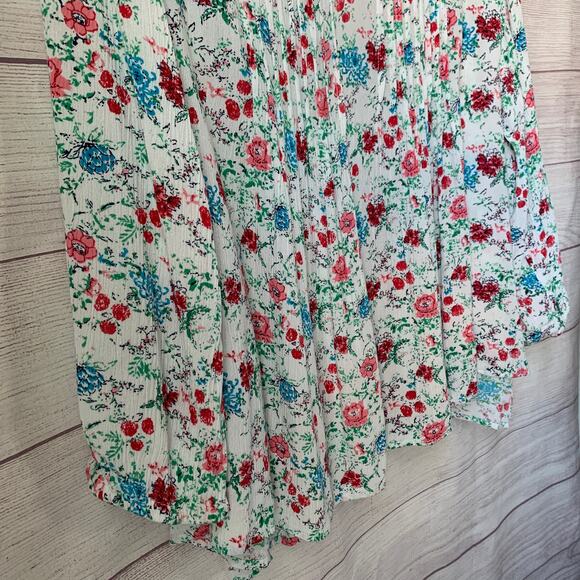 The Vermont Country Store White Floral Blouse 3/4th Sleeves Size Large - Picture 16 of 16